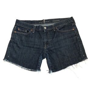 7 For All Mankind Cut Off Stretch Denim Shorts Size 31